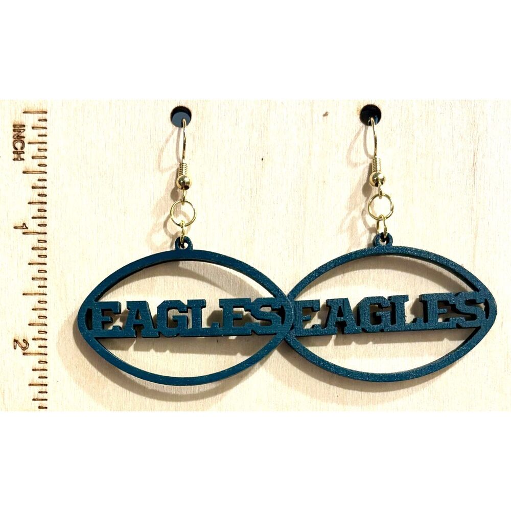 Eagles Wood Earrings - Turquoise E074-74